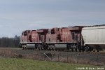 Southbound grain train.